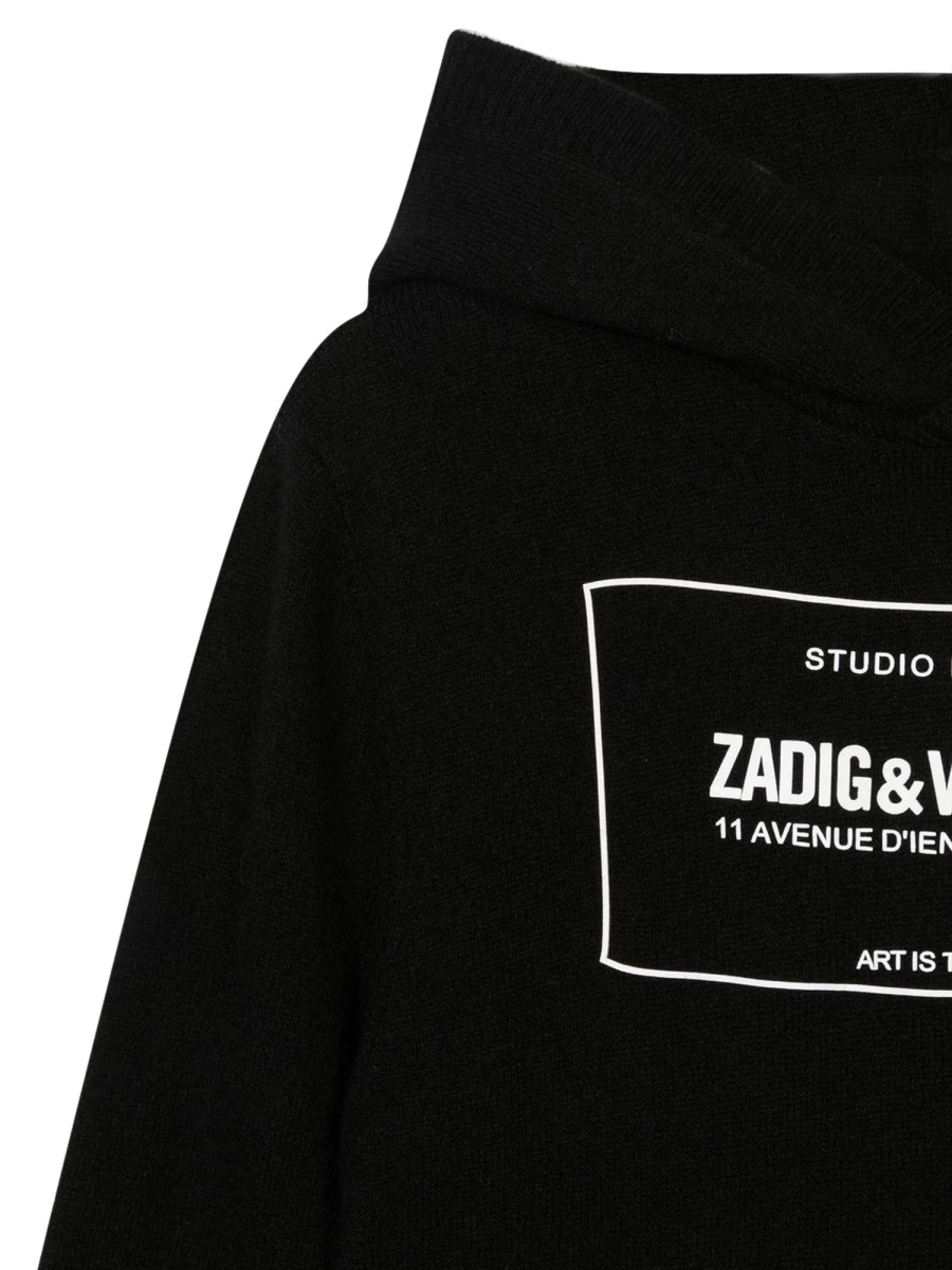 商品【商品预售7天】 Zadig&Voltaire|Zadig&Voltaire 男童卫衣 X25322K09B 黑色,价格¥953,第4张图片详细描述