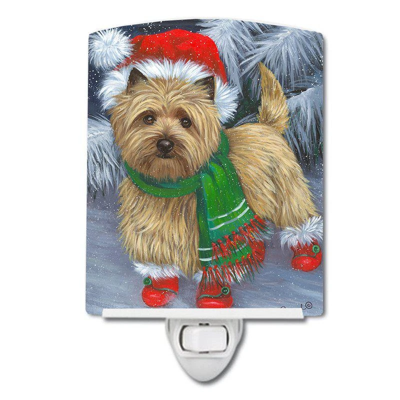 商品Caroline's Treasures|Cairn Terrier Christmas Red Boots Ceramic Night Light,价格¥204,第1张图片