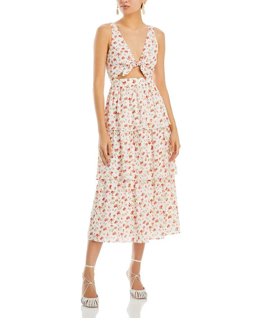 商品Wayf|Jaci Tiered Midi Dress,价格¥408,第1张图片
