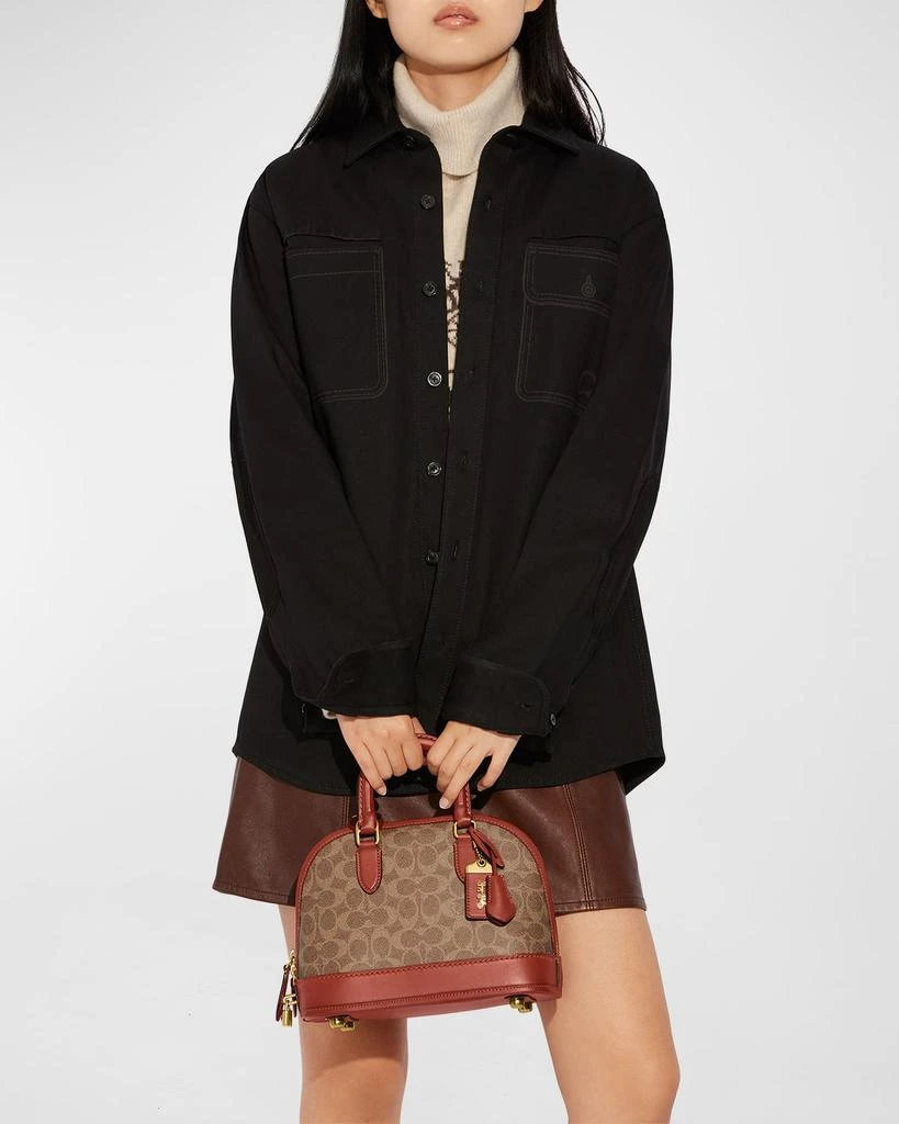 商品Coach|Revel Signature Coated Canvas Top-Handle Bag,价格¥1855,第2张图片详细描述