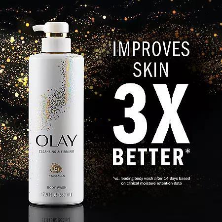 商品Olay|Olay Collagen Cleansing & Firming Body Wash (17.9 fl. oz., 3 pk.),价格¥140,第5张图片详细描述
