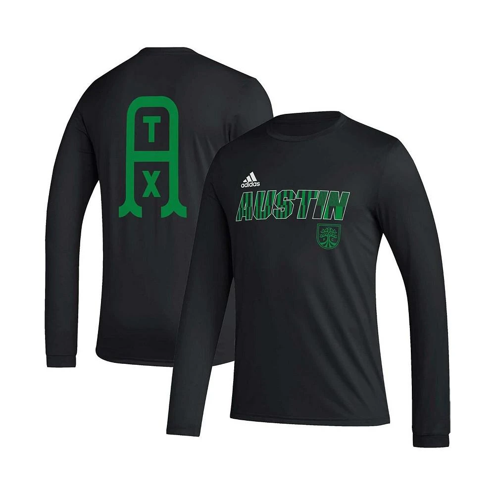 商品Adidas|Men's Black Austin FC Jersey Hook AEROREADY Long Sleeve T-shirt,价格¥329,第1张图片