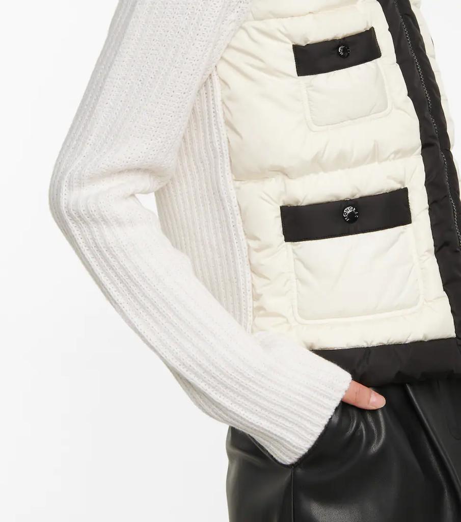 商品Moncler|Ribbed-knit and quilted down jacket,价格¥5737,第7张图片详细描述