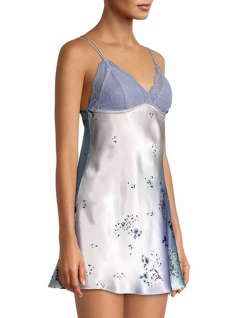 商品In Bloom|Aaliyah Floral Satin & Lace Chemise,价格¥375,第4张图片详细描述