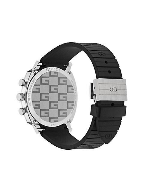 商品Gucci|Stainless Steel Rubber Strap Chronograph Watch,价格¥12286,第4张图片详细描述