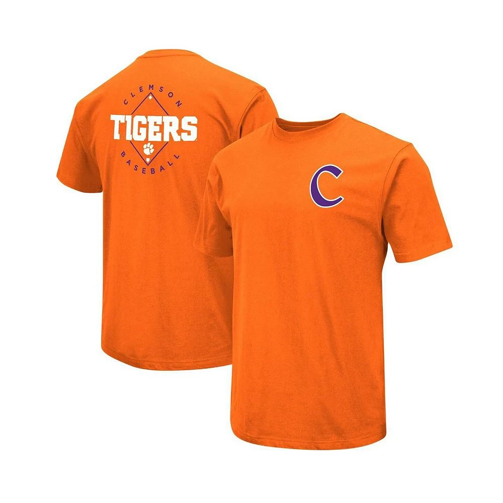 商品Colosseum|Men's Orange Clemson Tigers Baseball On-Deck 2-Hit T-shirt,价格¥224,第1张图片