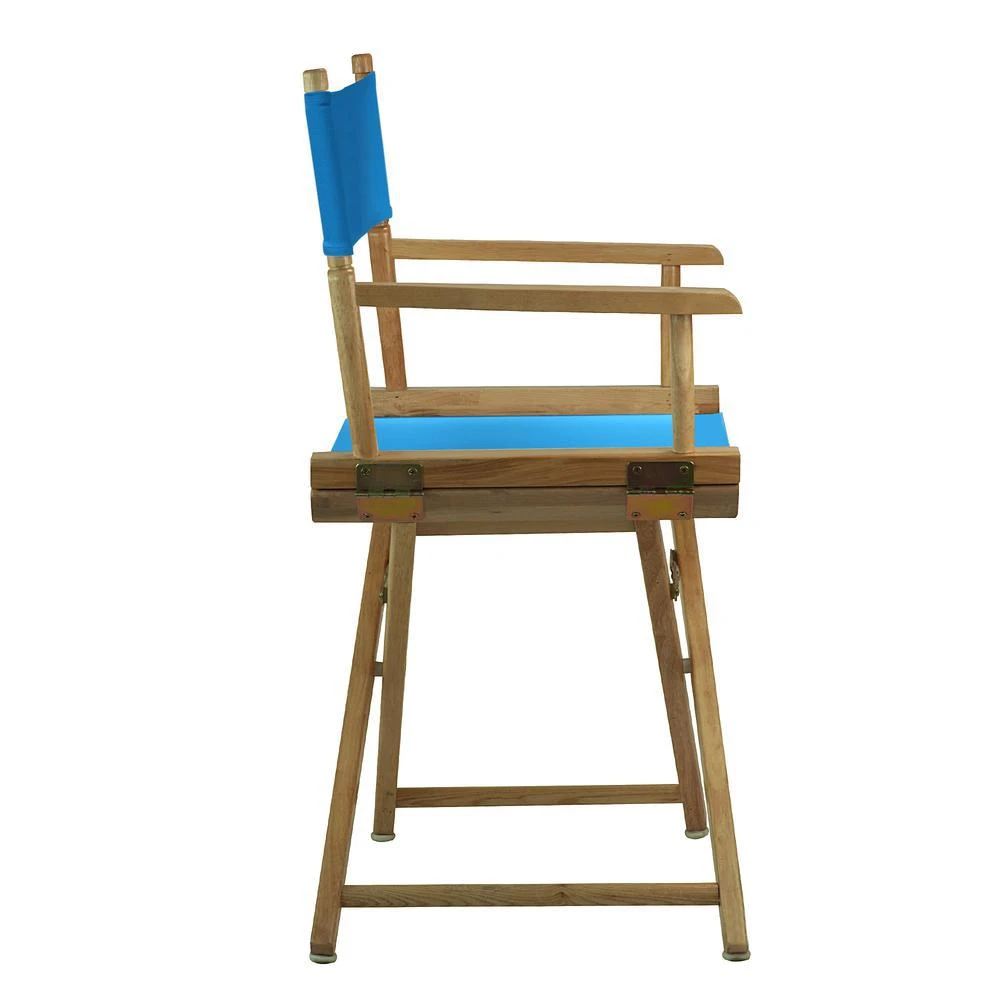 商品Casual Home|18" Director's Chair Natural Frame-Turquoise Canvas,价格¥672,第3张图片详细描述