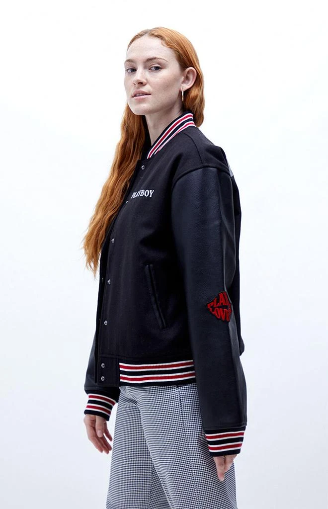 商品Playboy|By PacSun Love Club Letterman Bomber Jacket,价格¥201,第2张图片详细描述