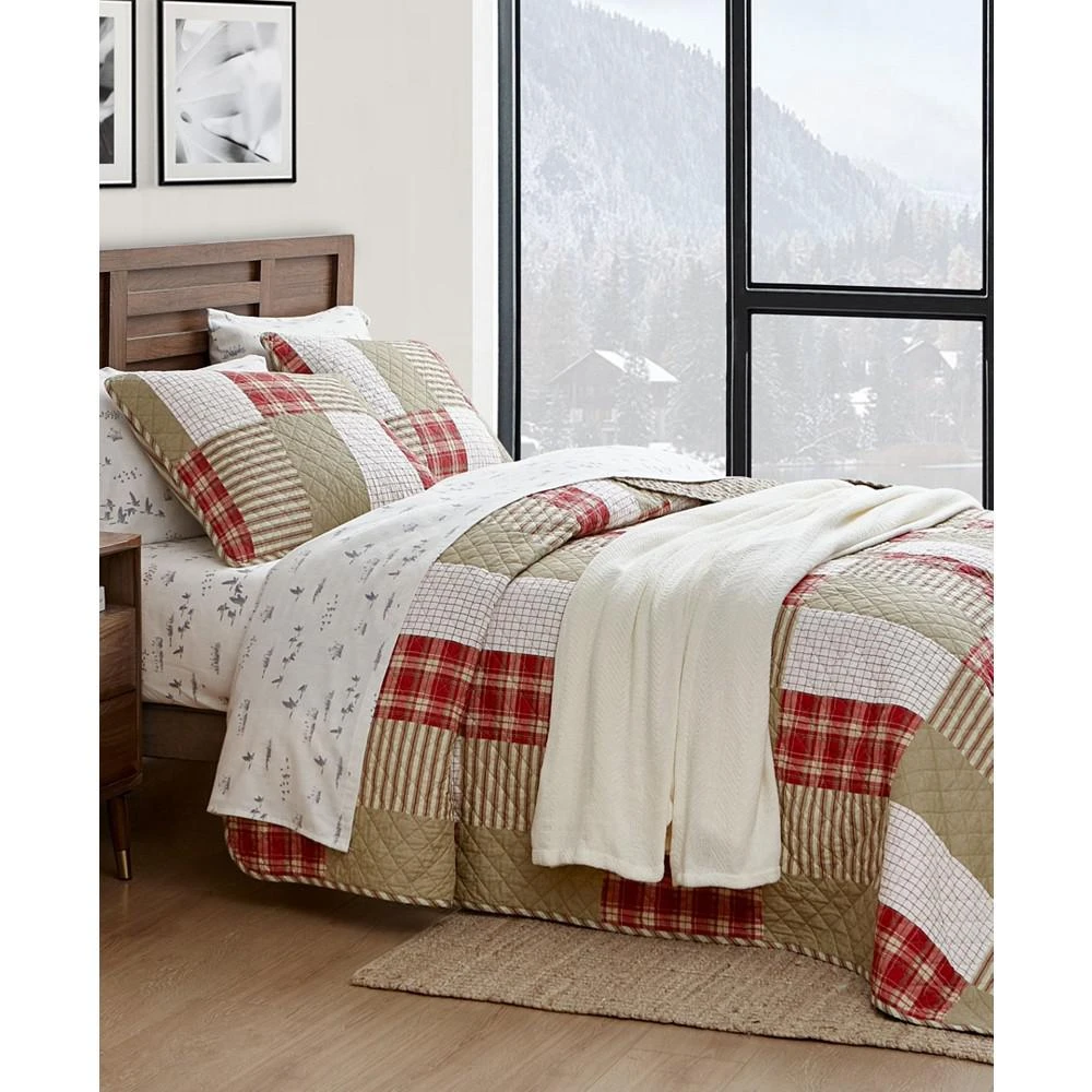 商品Eddie Bauer|Camano Island Plaid Quilt Set, King, 3 Piece,价格¥1307,第2张图片详细描述