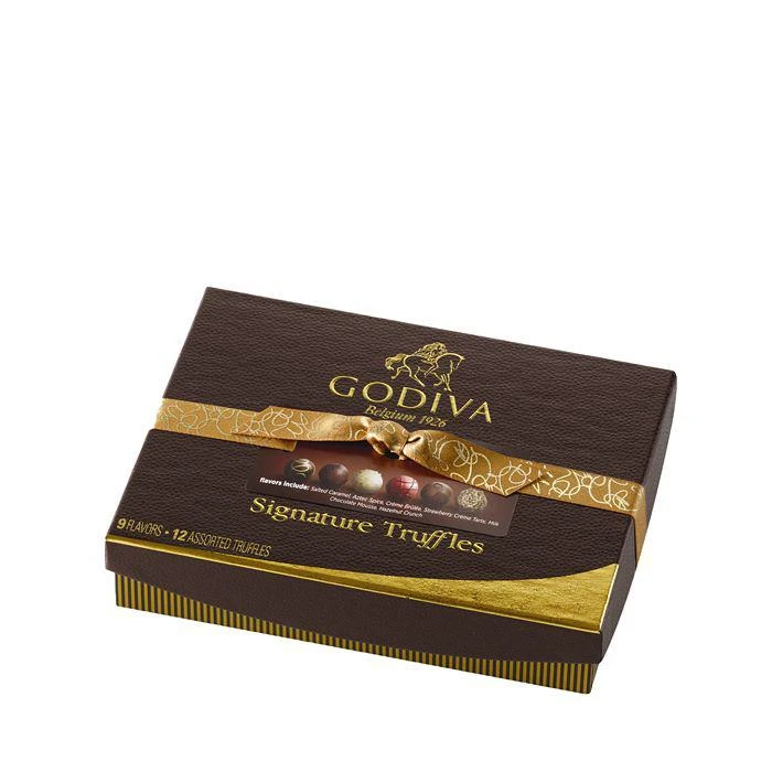 商品Godiva|12 Piece Signature Truffles Gift Box 12块礼盒装,价格¥224,第1张图片