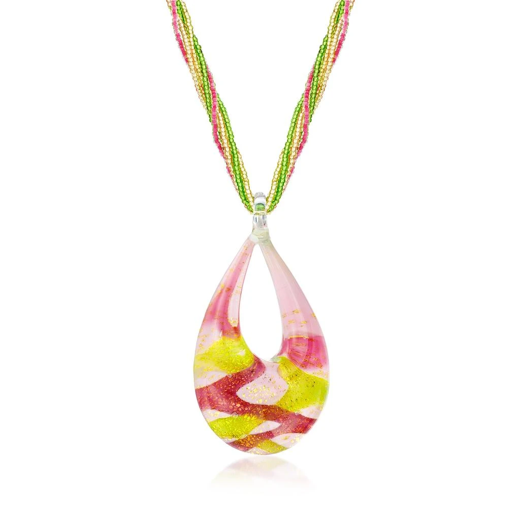 商品Ross-Simons|Ross-Simons Italian Multicolored Murano Glass Pendant Necklace With 18kt Gold Over Sterling,价格¥787,第1张图片