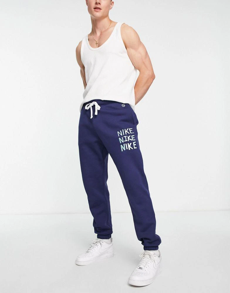 商品NIKE|Nike 'Have a Nike Day' fleece jogger in midnight navy,价格¥329,第1张图片