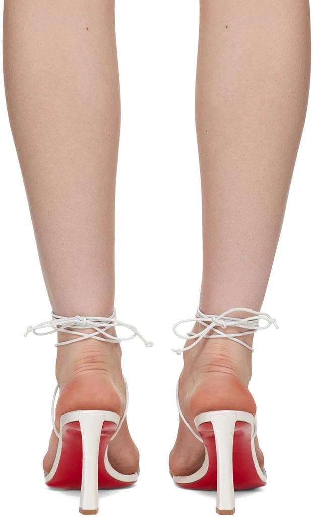 商品Christian Louboutin|White Condora Lacestrass Heeled Sandals,价格¥8509,第2张图片详细描述