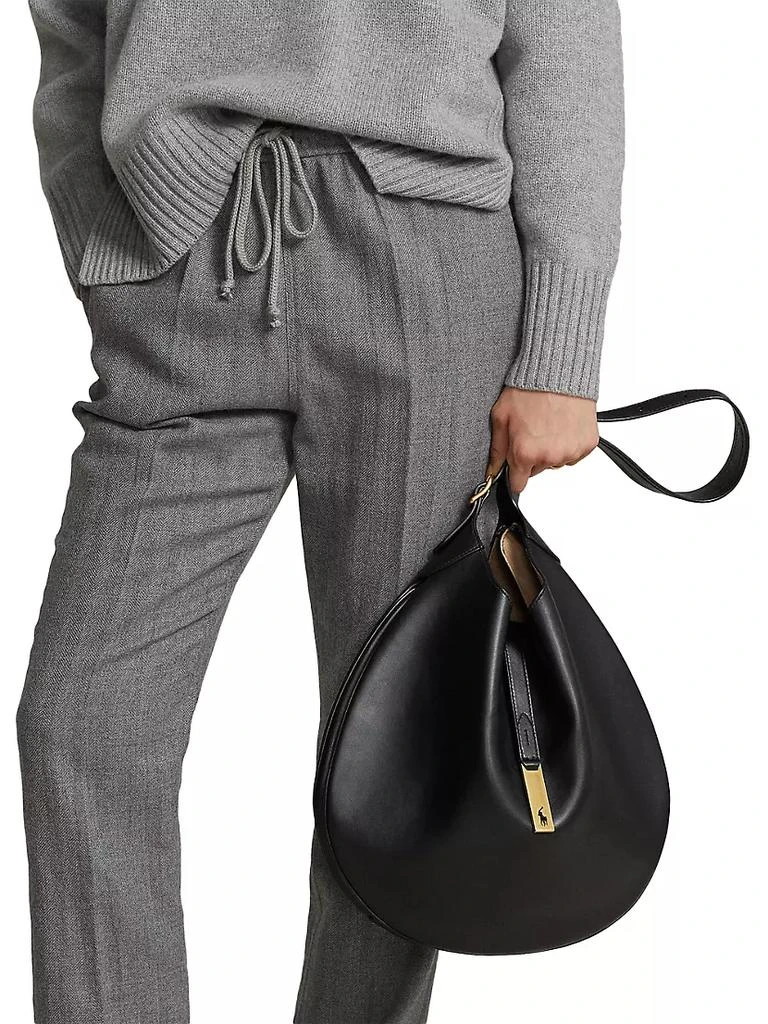 商品Ralph Lauren|Large Leather Shoulder Bag,价格¥5981,第3张图片详细描述