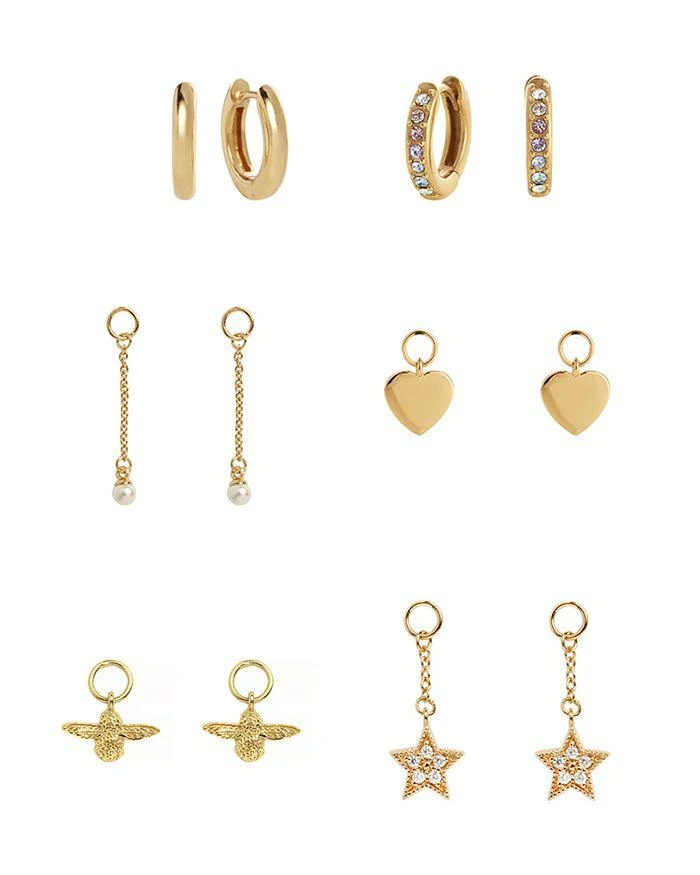 商品Olivia Burton|House of Huggies Hoop Earrings Gift Set in Yellow Gold-Plated Sterling Silver,价格¥1236,第1张图片