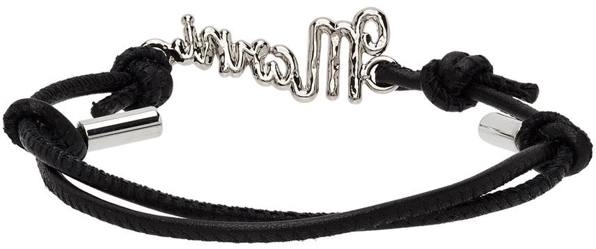 商品Marni|Black & Silver Logo Script Bracelet,价格¥771,第4张图片详细描述