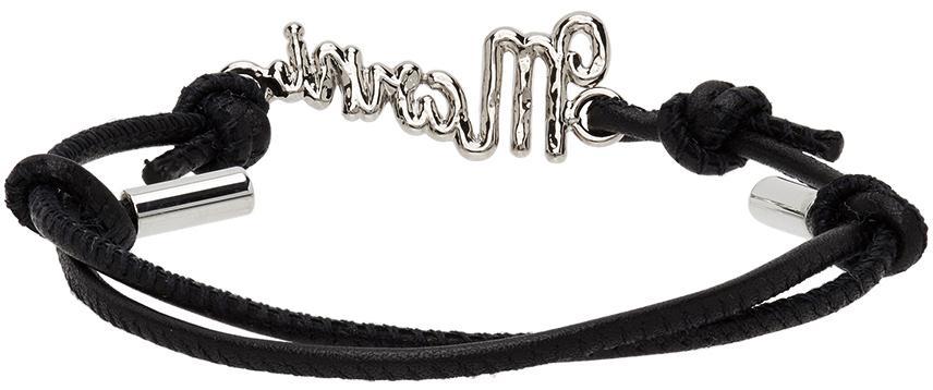 商品Marni|Black & Silver Logo Script Bracelet,价格¥686,第6张图片详细描述