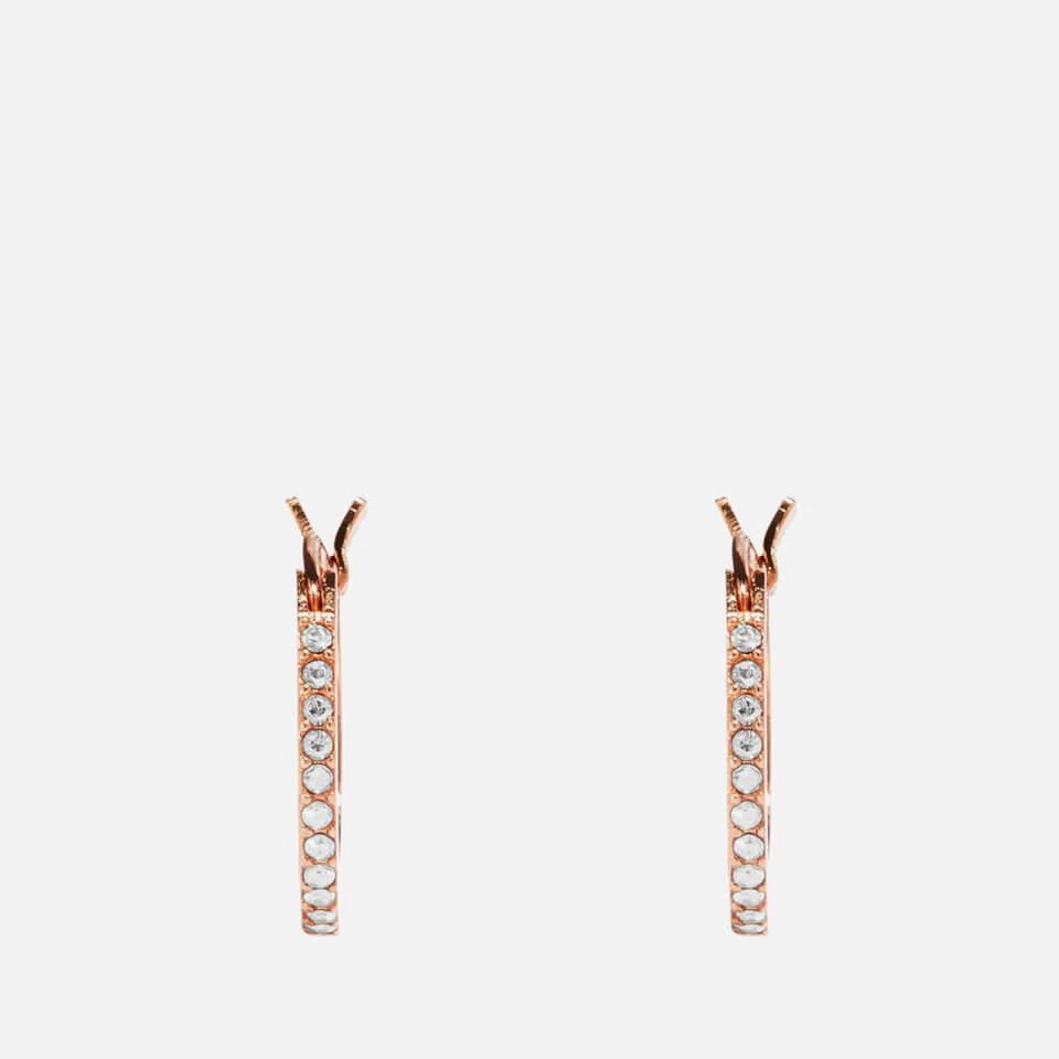 商品Coach|Coach Women's Pave Huggie Earrings - Ro/Peach,价格¥278,第1张图片