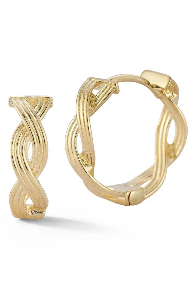 商品Ember Fine Jewelry|14K Gold Twist Huggie Hoop Earrings,价格¥3300,第1张图片