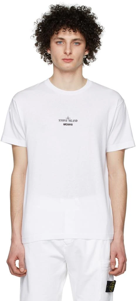 商品Stone Island|White Archivio T-Shirt,价格¥707,第1张图片