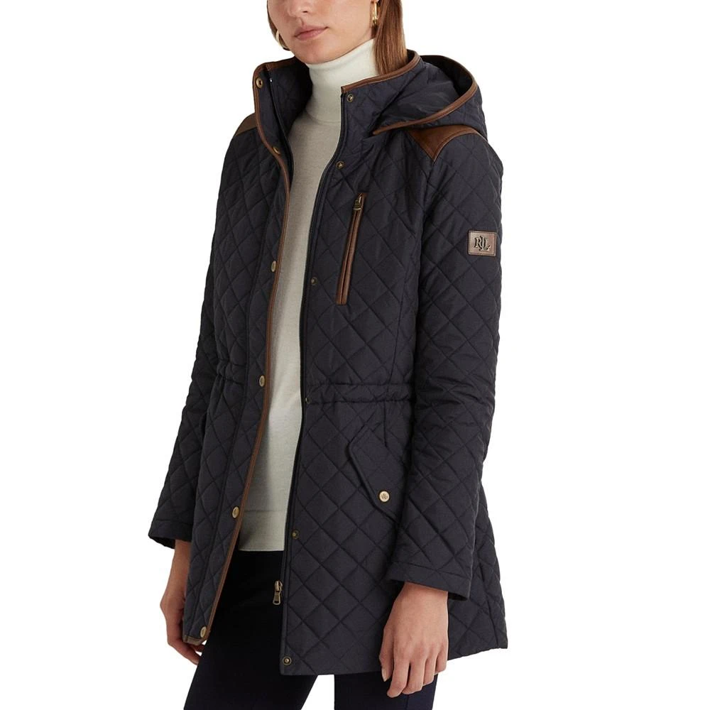 商品Ralph Lauren|女式 绗缝带帽风衣夹克,价格¥1322,第3张图片详细描述