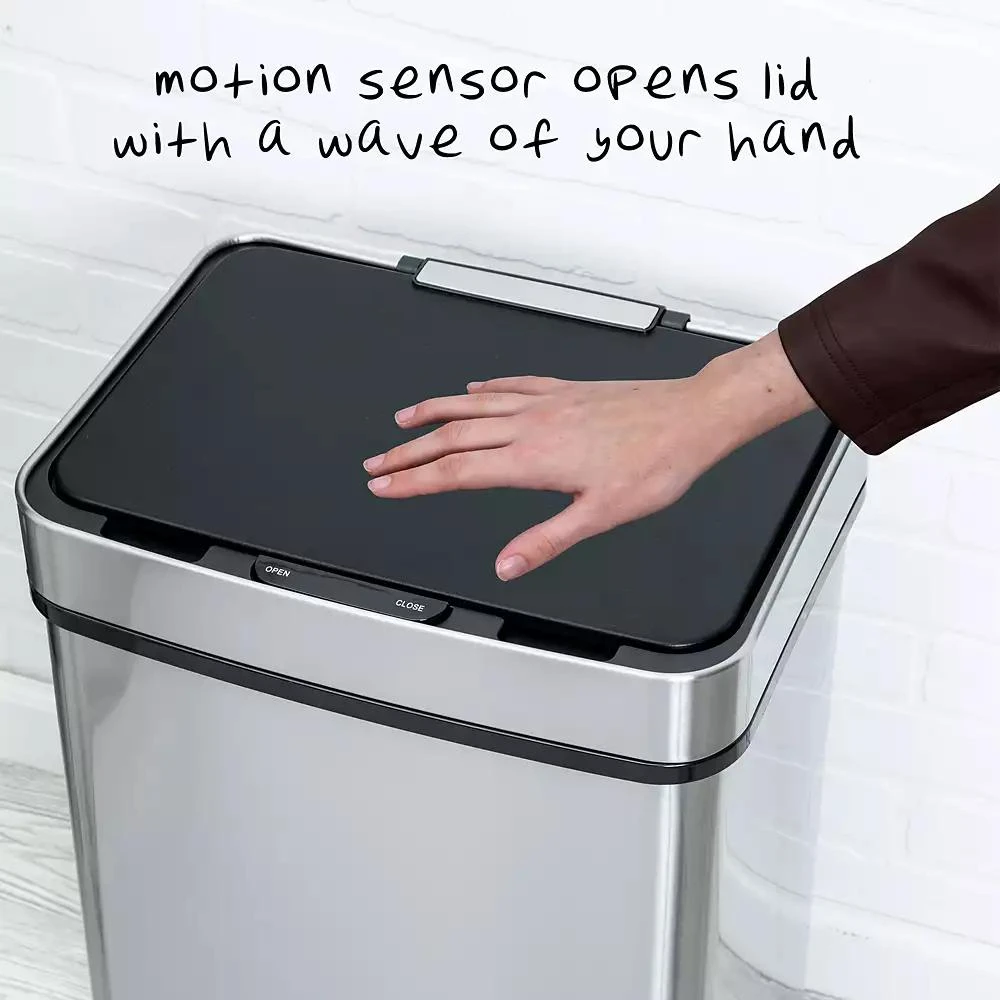 50L Stainless Steel Trash Can with Motion Sensor and Soft Close 商品