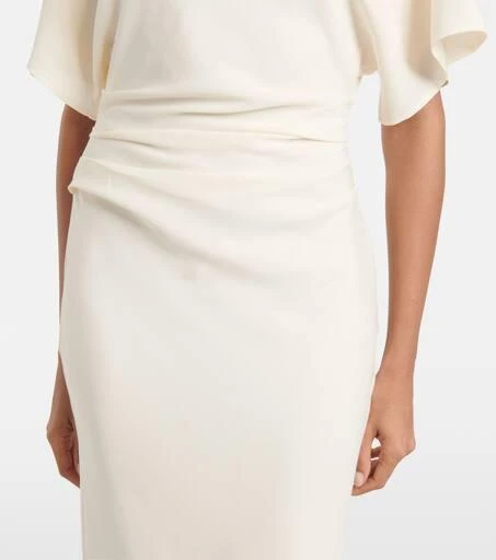 商品Staud|Amelie gathered crêpe midi dress,价格¥4803,第5张图片详细描述