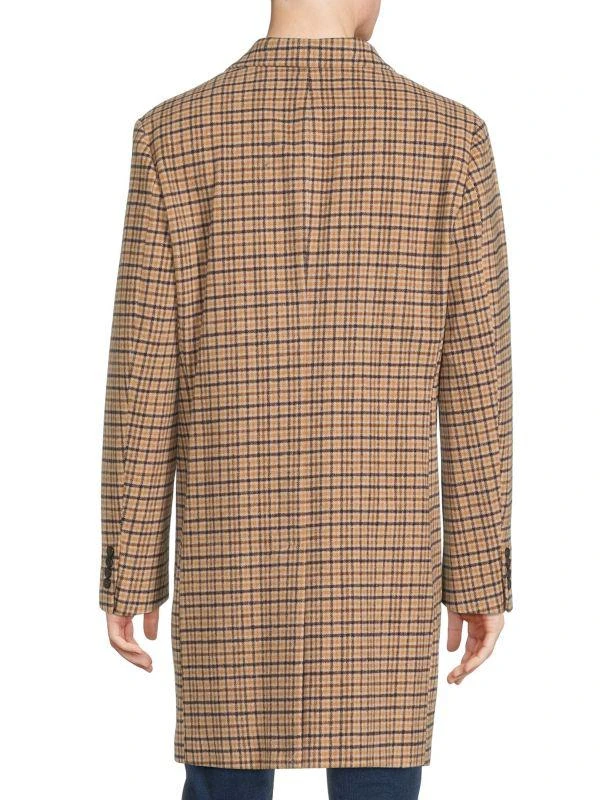 商品Tommy Hilfiger|Addison Plaid Wool Blend Coat,价格¥837,第2张图片详细描述