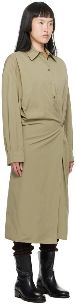 商品Lemaire|Khaki Twisted Midi Dress,价格¥2705,第2张图片详细描述