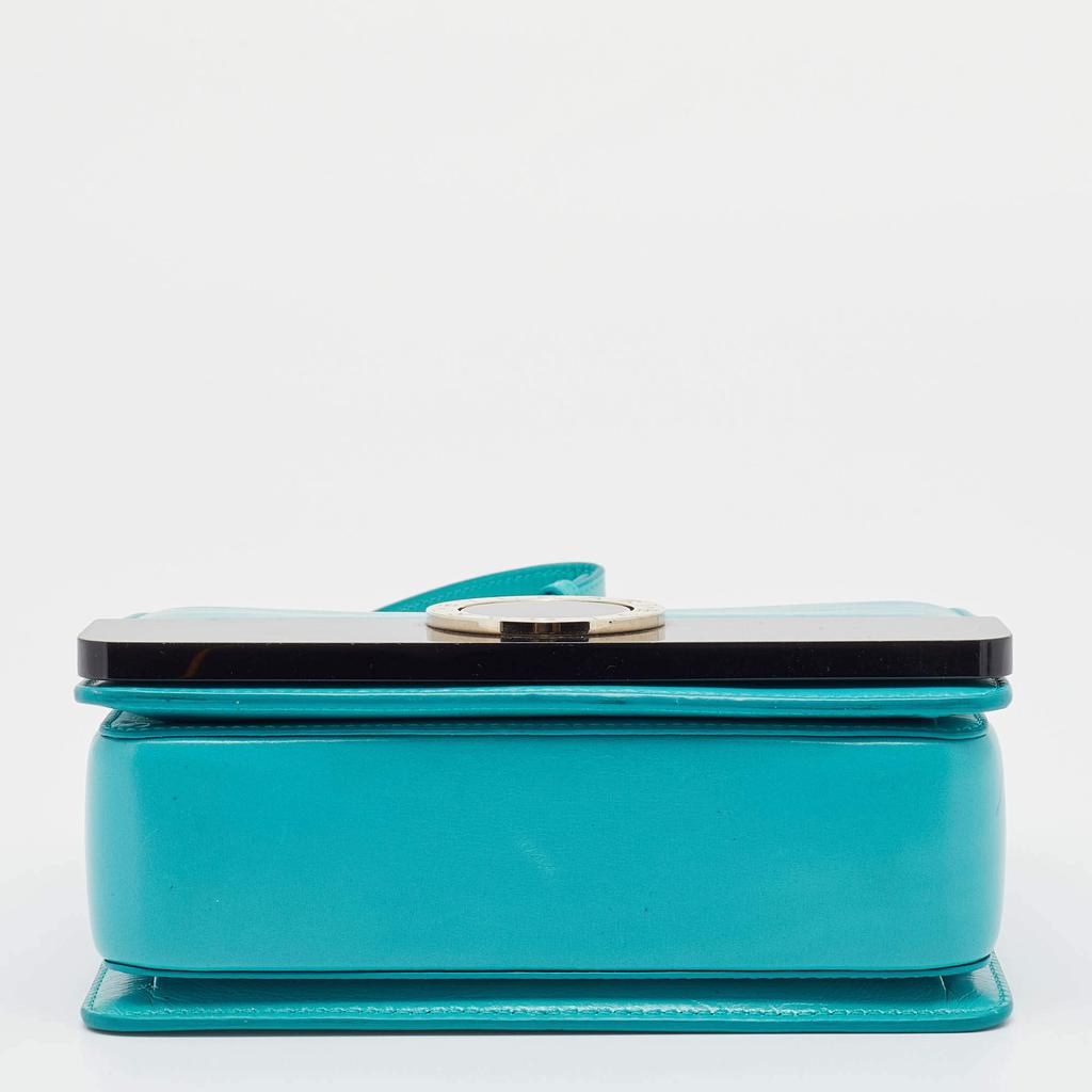 Bvlgari Turquoise Leather Crossbody Bag商品第6张图片规格展示