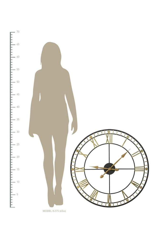 商品STRATTON HOME DECOR|Oversized 31.50" Industrial Austin Wall Clock,价格¥851,第5张图片详细描述