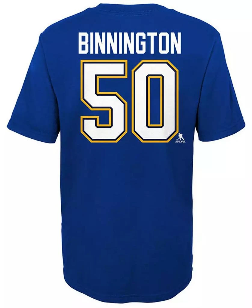 商品Outerstuff|St. Louis Blues Big Boys and Girls Player T-shirt - Jordan Binnington,价格¥187,第2张图片详细描述