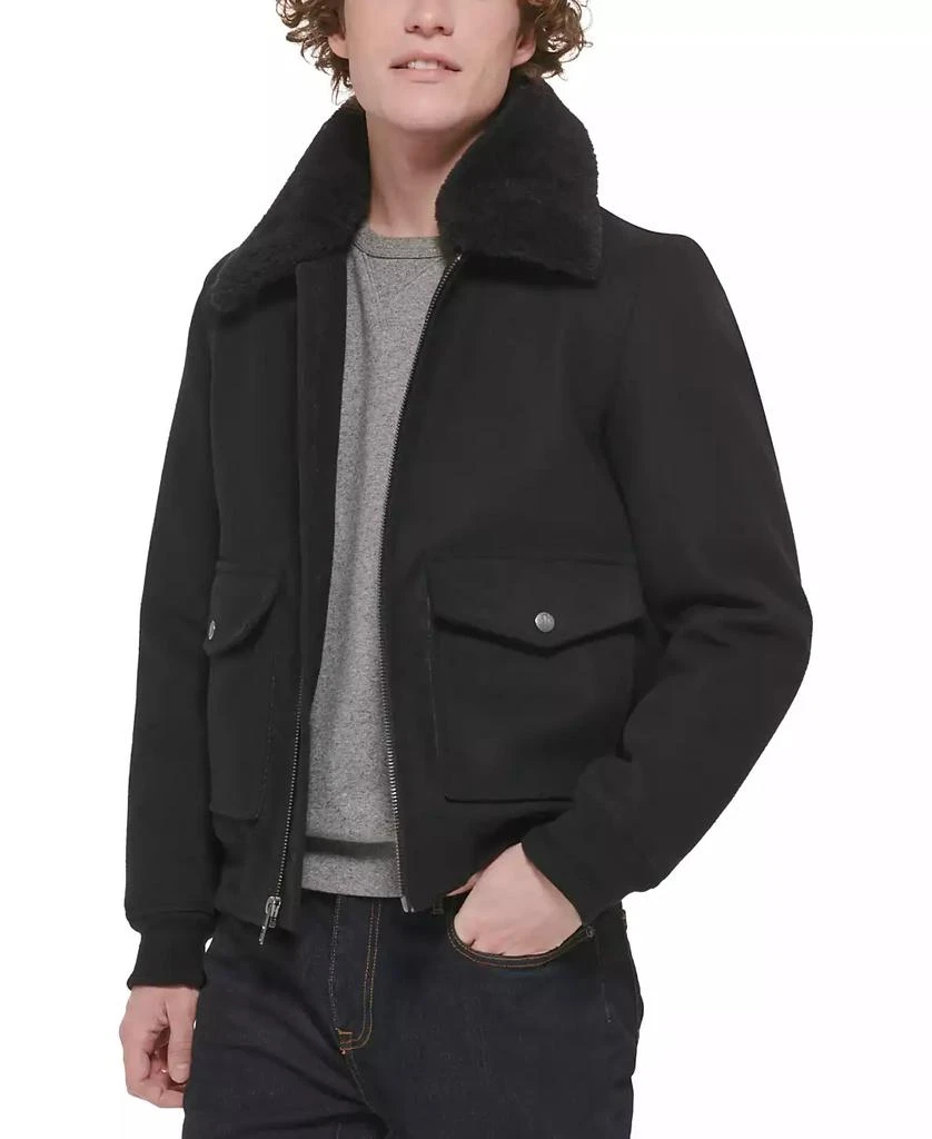 商品Tommy Hilfiger|Men's Faux-Fur-Collar Bomber Jacket,价格¥791,第3张图片详细描述