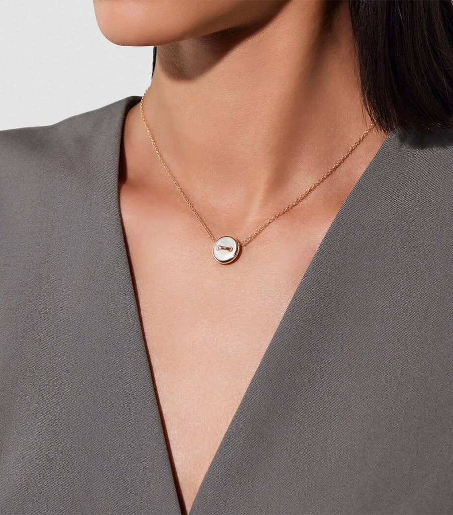 商品Pomellato|Rose Gold, Diamond, Mother-of-Pearl and Malachite Pom Pom Dot Necklace,价格¥20613,第4张图片详细描述