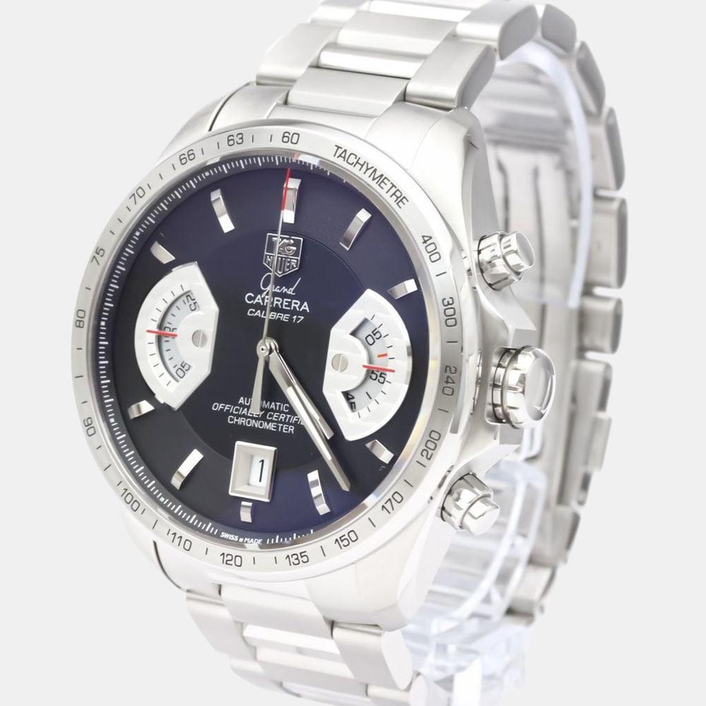 商品[二手商品] TAG Heuer|Tag Heuer Black Stainless Steel Grand Carrera CAV511A Automatic Men's Wristwatch 43 mm,价格¥14068,第1张图片