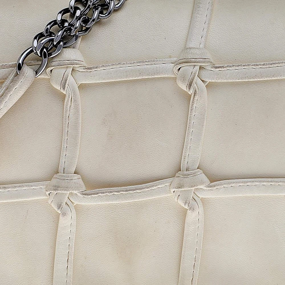 商品[二手商品] Chanel|Chanel White Leather Knotted Flap CC Chain Shoulder Bag,价格¥4690,第5张图片详细描述