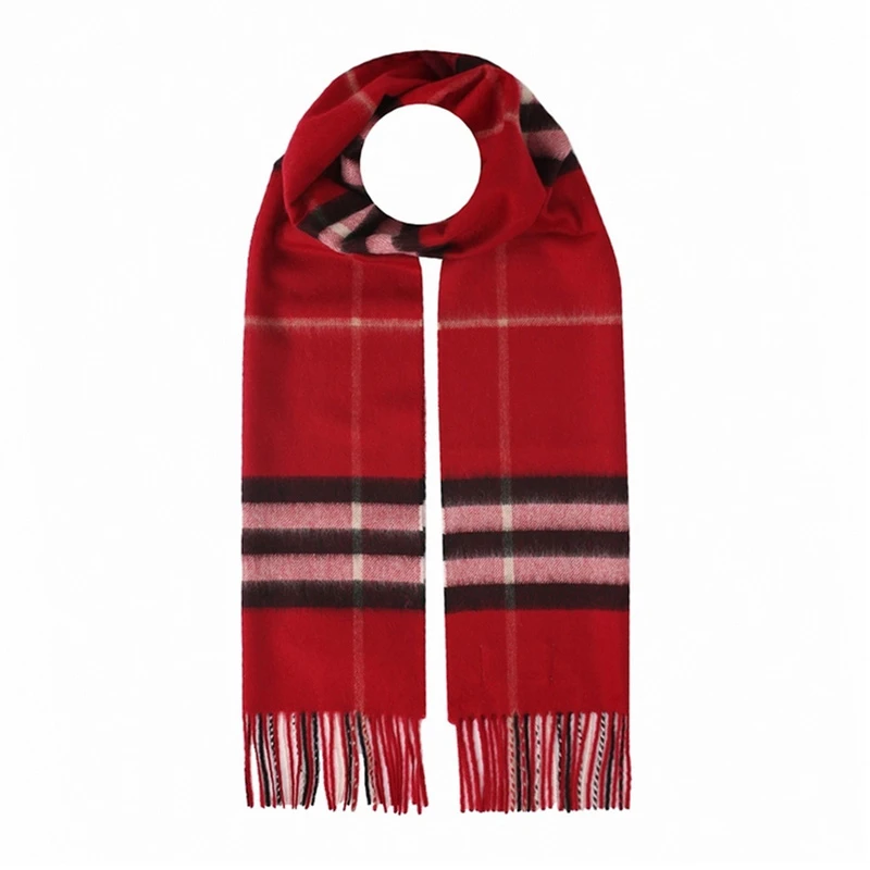 商品[国内直发] Burberry|Burberry 巴宝莉 女士红色格纹羊绒围巾 3993742-红色,价格¥2473,第1张图片