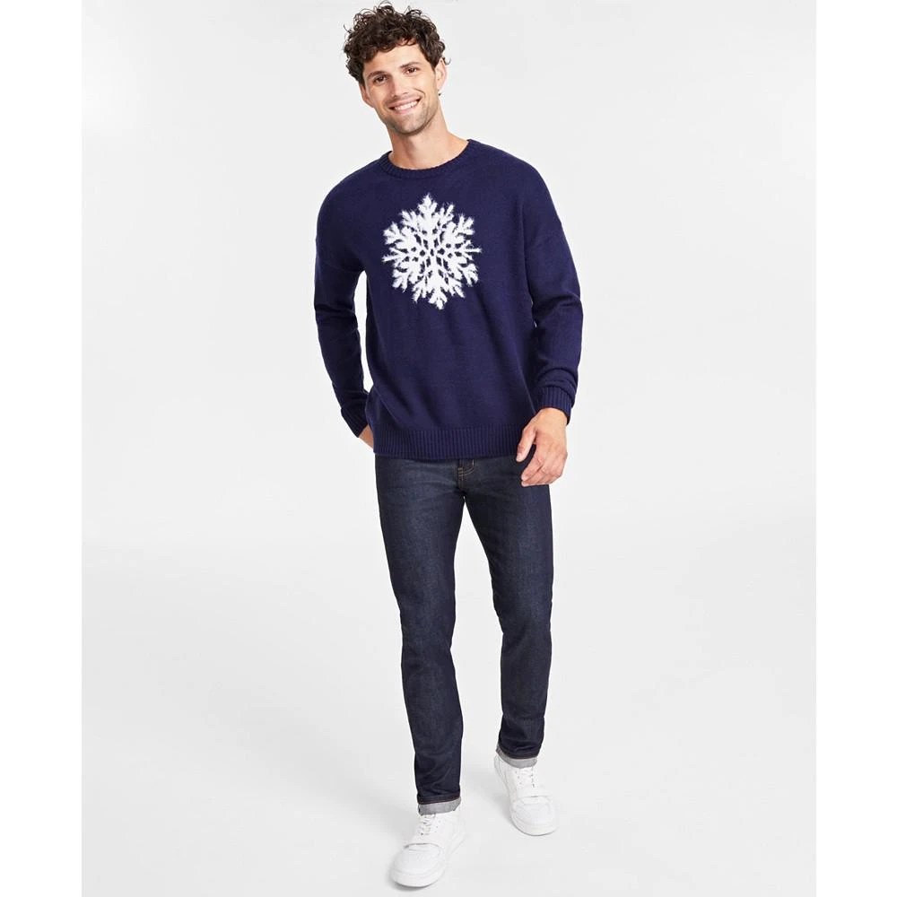 商品Charter Club|Holiday Lane Men's Snowflake Crewneck Sweater, Created for Macy's,价格¥153,第3张图片详细描述