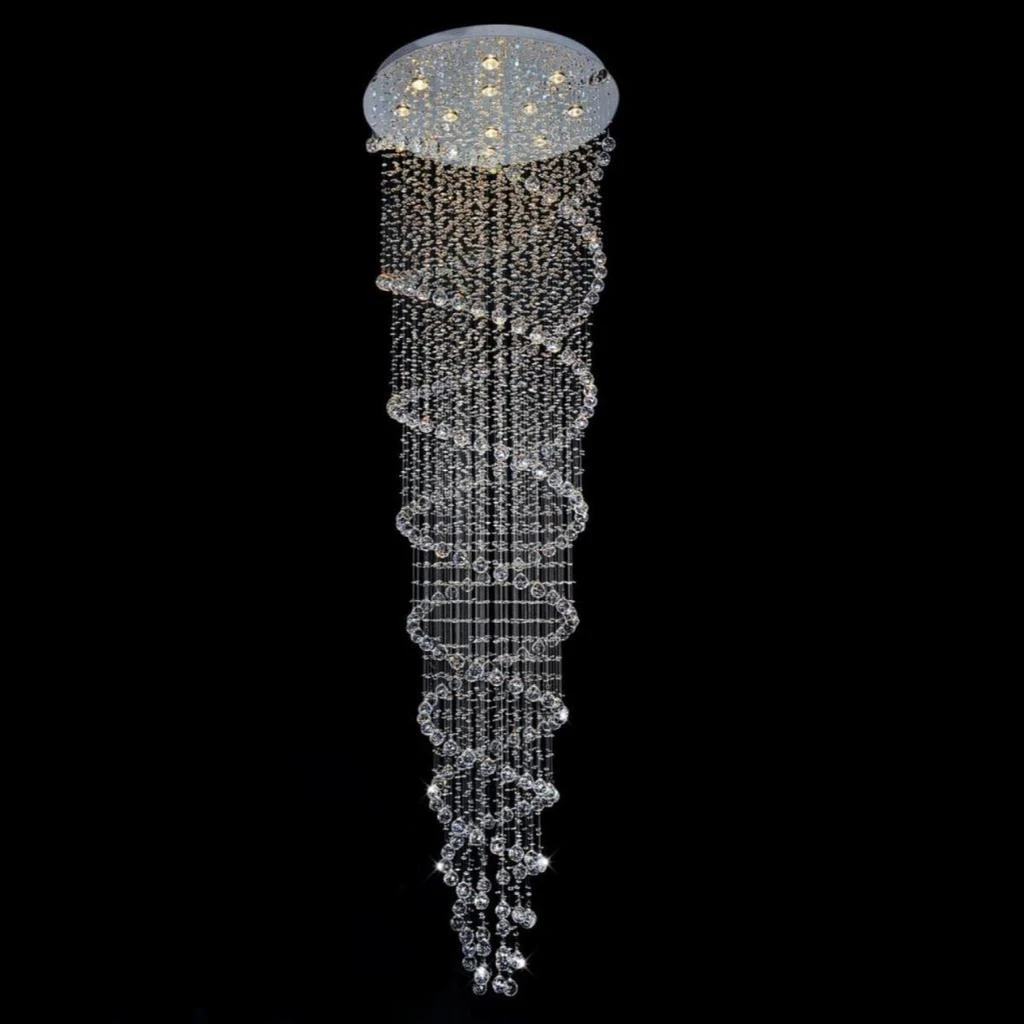 商品Finesse Decor|Crystal Chandelier Double Helix// 12 Light,价格¥11951,第4张图片详细描述