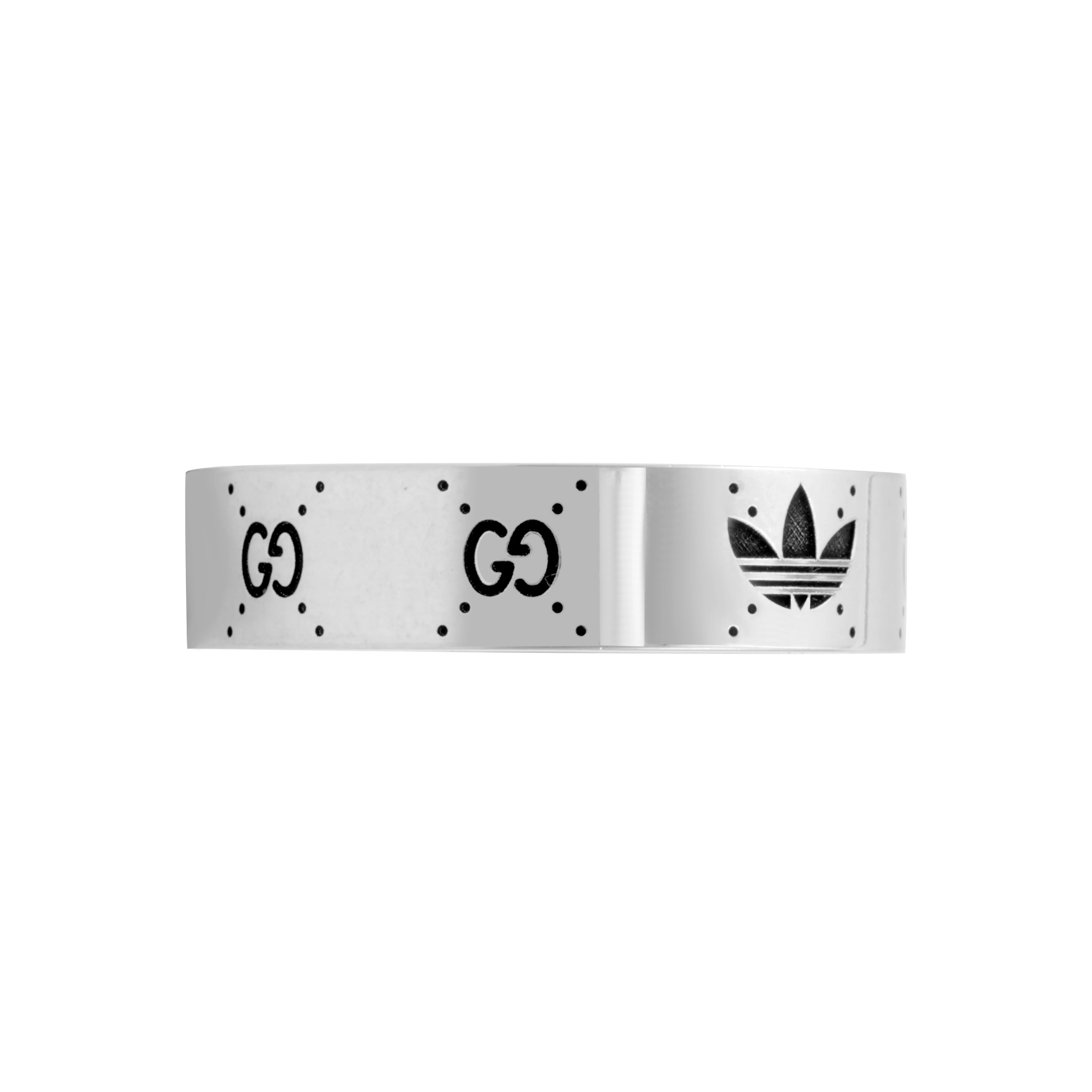 商品[国内直发] Gucci|古驰 x Adidas 经典字母LOGO 925银 戒指 男女同款情侣款,价格¥981,第1张图片