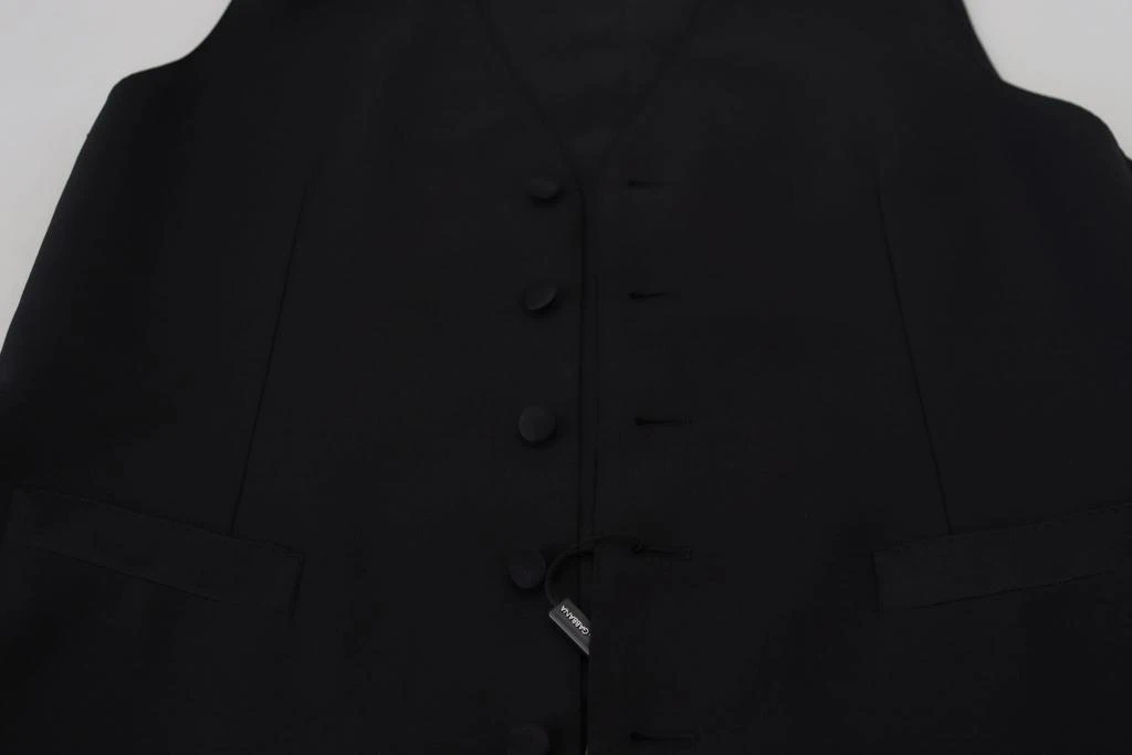 Dolce & Gabbana Black Virgin Wool Waistcoat Formal Vest 商品