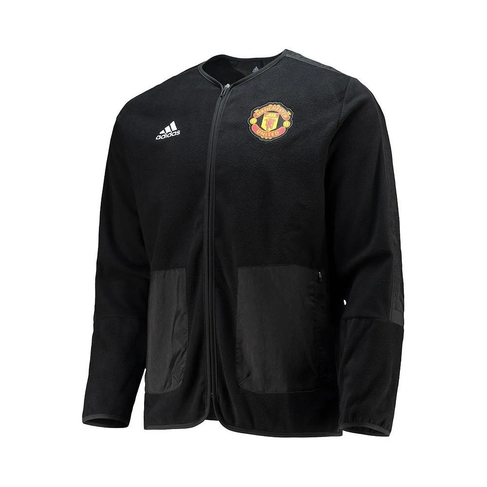 商品Adidas|Men's Black Manchester United Travel Mid-Layer Full-Zip Jacket,价格¥546,第3张图片详细描述