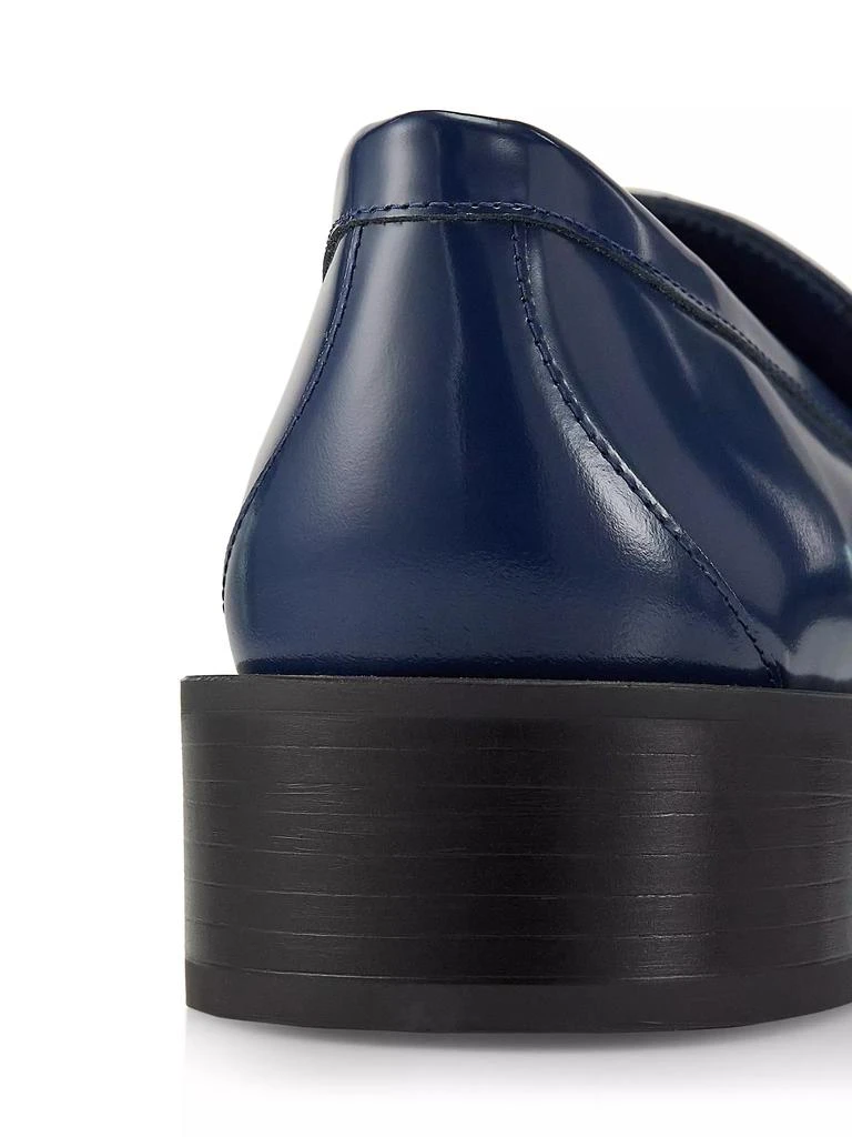 Palmer 40MM Brushed Leather Stacked Heel Loafers 商品