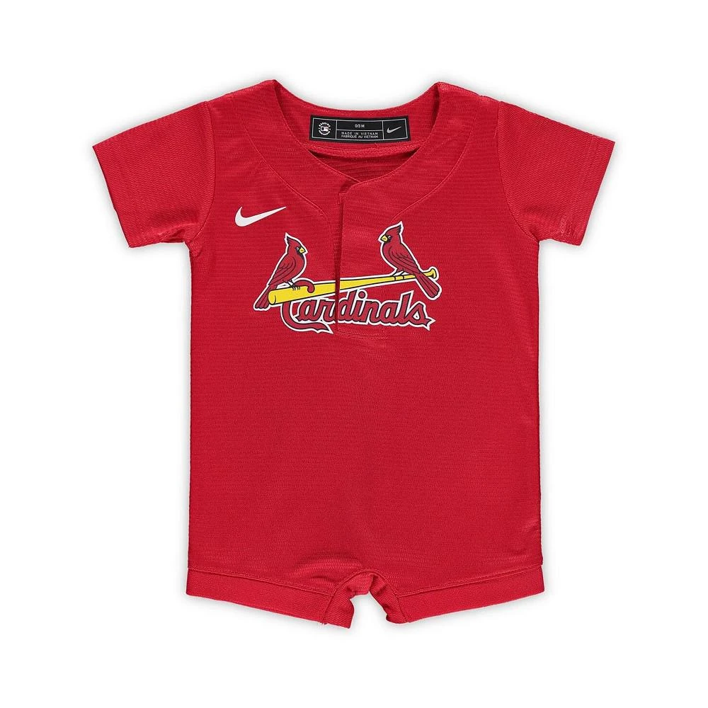 商品NIKE|Newborn and Infant Boys and Girls Red St. Louis Cardinals Official Jersey Romper,价格¥298,第1张图片