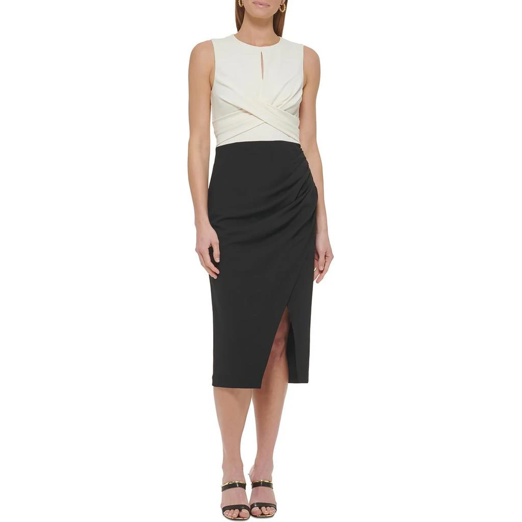 商品DKNY|DKNY Womens Keyhole Ruched Wear To Work Dress,价格¥87,第1张图片