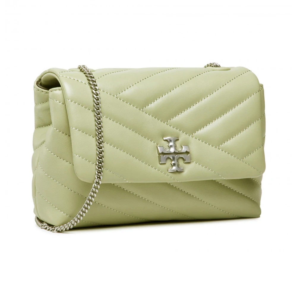 TORY BURCH 女士KiraChevron黑色羊皮绗缝徽标牌小号单肩斜挎包 90460-300 商品