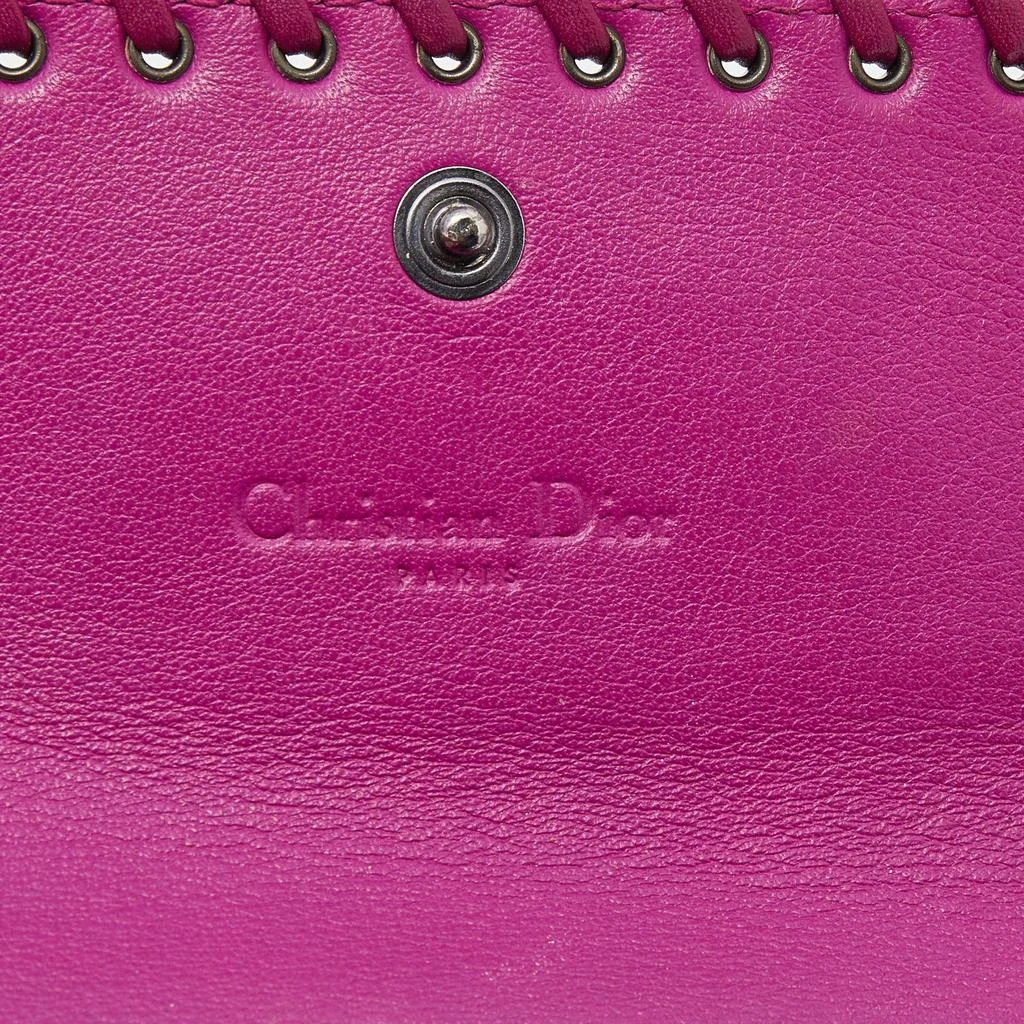 Dior Pink Oblique Canvas and Leather Trim Flap Continental Wallet 商品