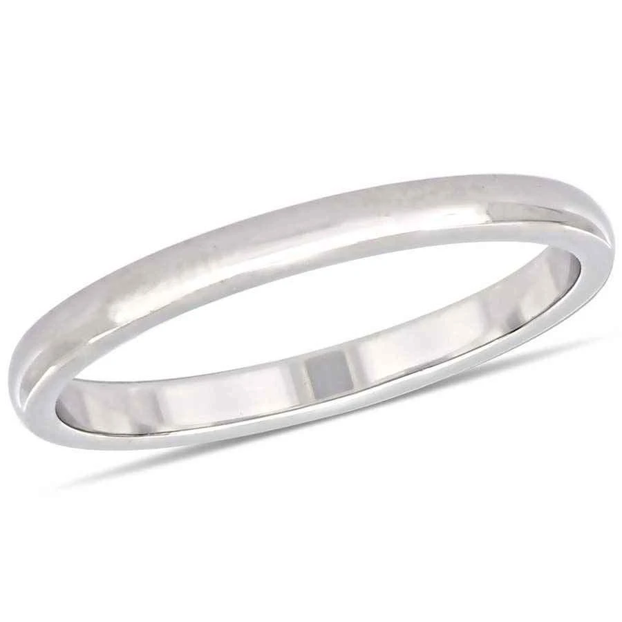 商品Amour|Ladies 10K White Gold Wedding Band 2mm JMS005372,价格¥1077,第1张图片