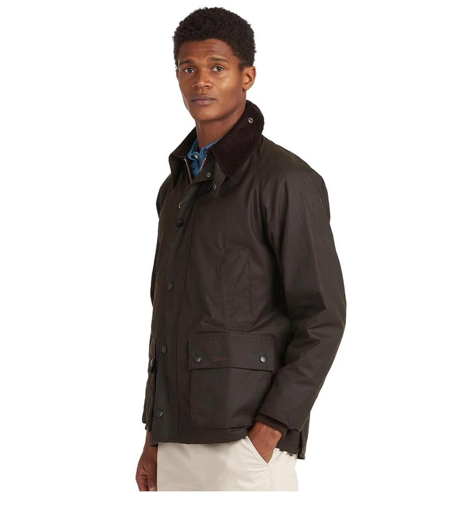 商品Barbour|BARBOUR CLASSIC BEDALE WAX OLIVE GREEN JACKET,价格¥3262,第3张图片详细描述
