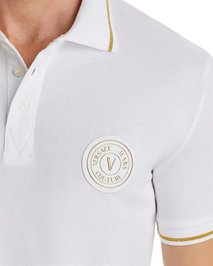 商品Versace|V-Emblem Short Sleeve Polo,价格¥917,第3张图片详细描述